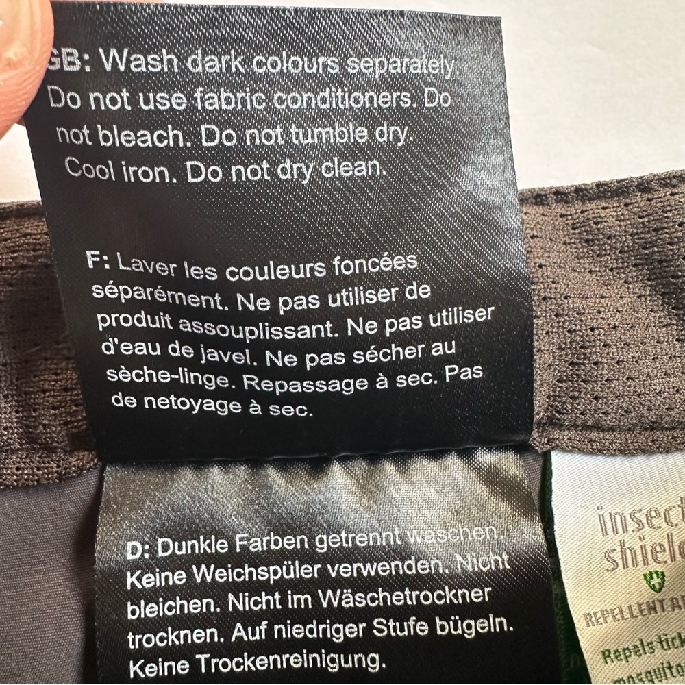 CRAGHOPPERS Men’s Black Pepper NL Insect Shield Repellent Trouser Pants-Size 36R - Picture 12 of 15